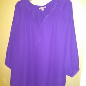 Sheer purple blouse